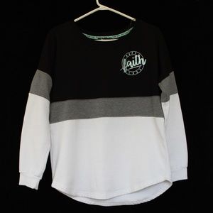Miss Chievous black/gray/white sweatshirt sz M